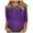 AB-Purple, variant on Lightweight T Shirt for Women Color Block Crew Neck 3/4 Sleeve Tee Tops Regular Fit Casual Tunic Tees Mardi Gras Carnival Themed Outfit Purple XXXL