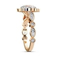 thumbnail image 3 of IGI Certified Lab Grown Diamond Engagement Ring | Center 7.5MM Cushion Cut Beaded Floral Halo Wedding Rings For Women In 18K Solid Rose Gold | F-G, VS-SI Quality (2.55 Ctw) Ring Size-8, 3 of 7