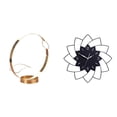 thumbnail image 1 of Organizador De Vino De Metal, Reloj De Pared Colgante Decorativo, Soporte De Exhibición Simple Con Forma De Flor Para Dormitorio, Cafetería, Decoración De Pared, Almacenamiento De Botellas, 1 of 8