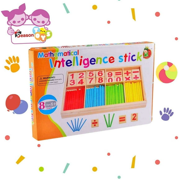 The Season Toys Math Is a Game Cognitive Developmental Toy for Math Area of Montessori Education – Counting and Color Differentiation Game for Pre-K, Kindergarten Toddlers, Kids, 1 Pack
