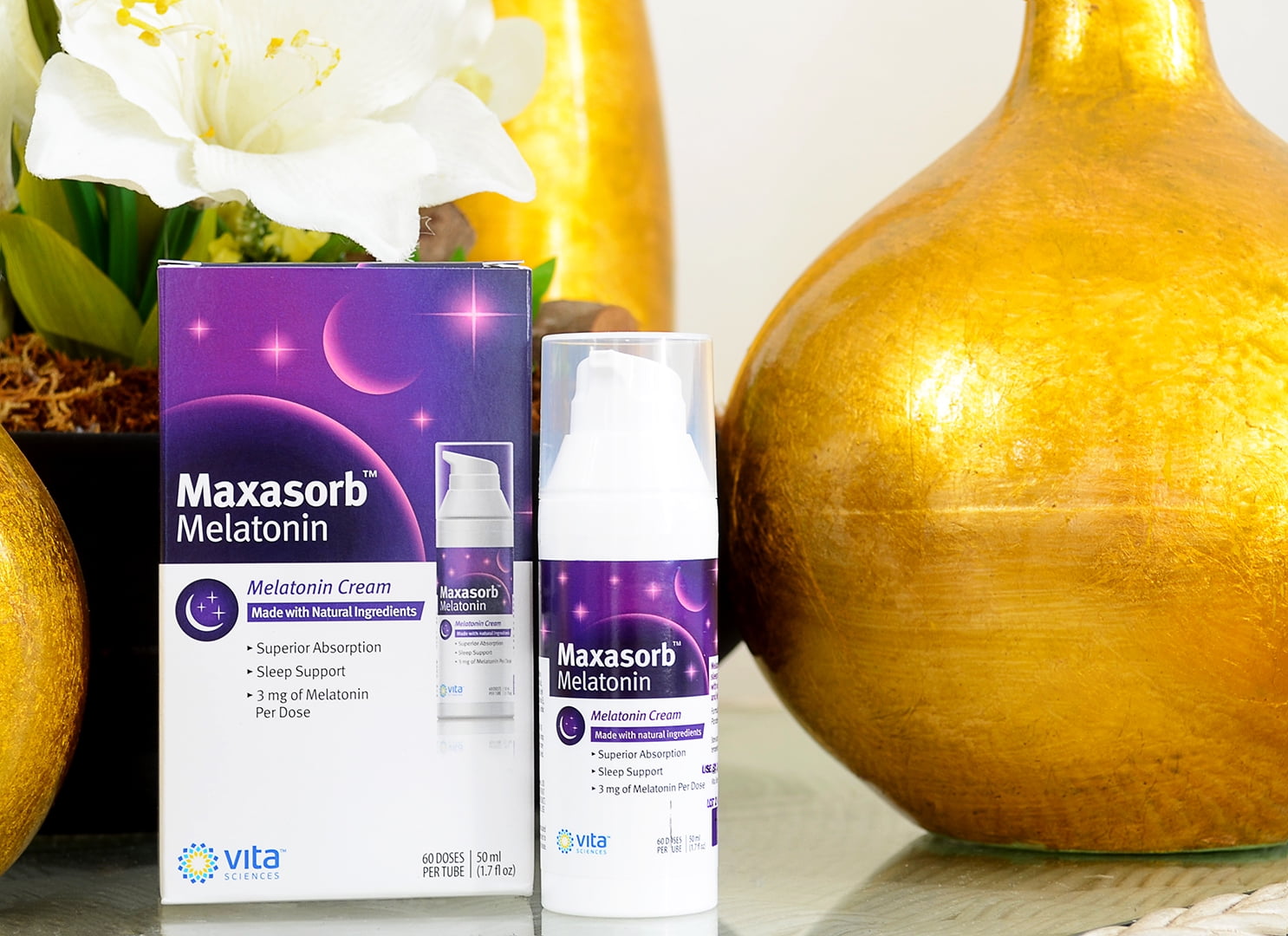 Maxasorb Topical Melatonin Cream 3mg for Face and Beauty - Best Sleep Cream Melatonin - Night Cream - Unscented