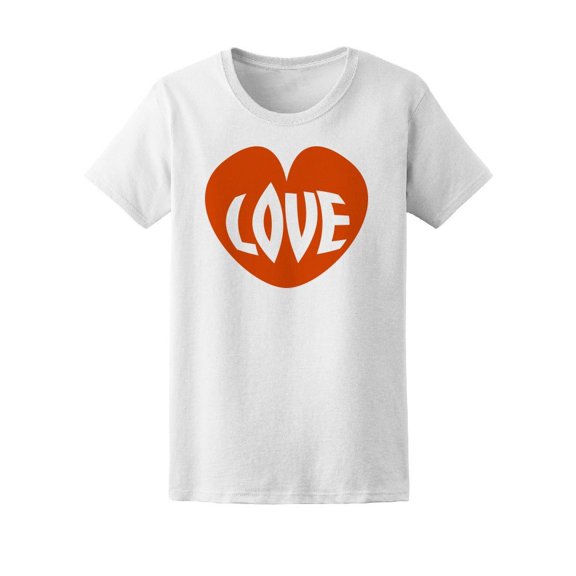 Love Quote Cute Heart Graphic Tee Women's -Image by Shutterstock