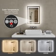 thumbnail image 2 of 20"x28" LED Vanity Mirror, Front & Back Lit, Dimmable, Anti-Fog, Waterproof, Shatter-Proof Glass, 1 Ct, 2 of 8