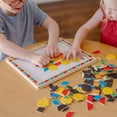thumbnail image 3 of Melissa & Doug Deluxe Wooden Magnetic Pattern Blocks Set - Educational Toy With 120 Magnets and Carrying Case, 3 of 10