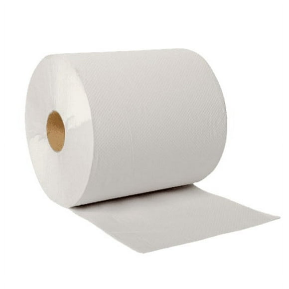 Karat Commercial Paper Towel Rolls, White 750 ft, Absorbent & Sturdy for High Traffic Areas (Pack of 6)
