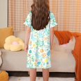 thumbnail image 3 of RXIRUCGD 2025 Vêtements d'Été pour Enfants 3-12 Ans Mode Couleur Unie Pyjamas Rêveurs Robe à Manches Courtes Col Rond, 3 of 5