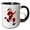 Black/White, variant on 3drose, Santa Claus Running to His Left, 11oz Two-tone Black Mug