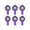 Purple, variant on Yihuala 6Pcs Adjustable Strap Wearable Compasses Clear Display Outdoor Compasses Watches For Students Travelers Hiker Enduring