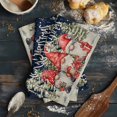 thumbnail image 6 of Christmas Kitchen Towels Set of 4, Water Absorbent Dish Towel, Snowflake Gnomes Pine Xmas Tree Black Decorative Hand Towels - Quick Drying Cloth for Cooking Baking, 18x28 Inch, 6 of 8