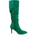 thumbnail image 3 of BLISSFUL STEP Women's Slouch Pointed Toe Stiletto Heel Knee High Boots, 3 of 8