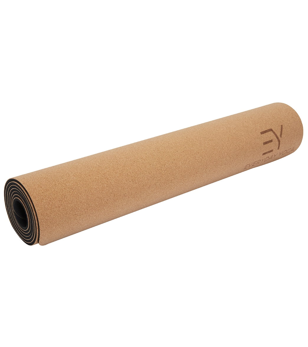 Everyday Yoga Cork Mat, Non-Slip & Eco-Friendly, 6ft - Ideal for Hot Yoga