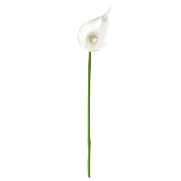 Artificial Calla Lilies White, A Bridal Bouquet Fake Lilies, 12 Bunches Artificial Calla Lily White Flowers, Realistic Pu Bride Wedding Bouquet & Spring Home Table Centerpiece Decor (13 Inch