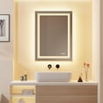 thumbnail image 2 of Wisfor Bathroom Mirror with LED Light: 24x32 Inch Wall Lighted Mirror Illuminated Anti-Fog Dimmable Makup Mirror with Smart Sensors Vertical and Horizontal, Front Light + Backlit, IP65 Rated, 2 of 8