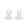 thumbnail image 2 of Loicainy Infant Baby Girl Summer Romper Dress 3 6 12 18 24 Months Cute Flower Sleeveless Tulle Jumpsuit with Headband, 2 of 9