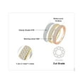 thumbnail image 6 of Jewelrypalace 14K Yellow Rose Gold Plated 925 Sterling Silver Ring Sets, 3pcs Simulated Diamond CZ Stackable Ring Anniversary Eternity Bands for Women, Cubic Zirconia Promise Rings for Her Size 5-9, 6 of 6