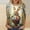 Brown, variant on Royisotas Women's Easter Shirts Easter Bunny Printed T Shirts Funny Rabbit Easter Graphic Tee Happy Easter Holiday Top
