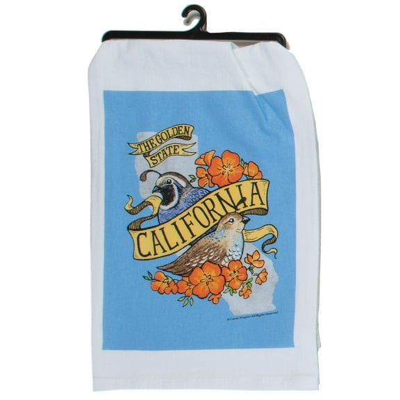 New California Nickname Flour Sack Kitchen Towel, The Golden State, 26" Square