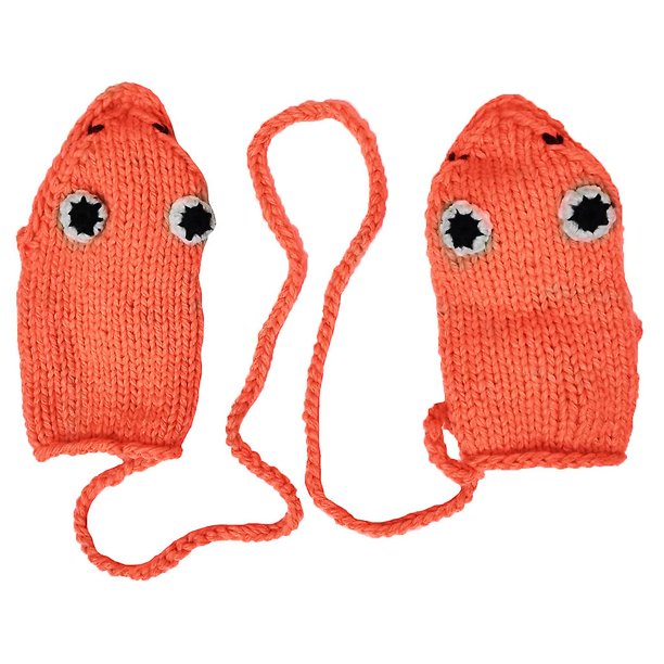 Guantes de punto de ganchillo para hombre y mujer, de invierno, con bonitos dibujos animados, con diseño de boca de rana y ojos, resistentes al viento, para esquiar en la nieve, guantes de dedos com