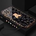 thumbnail image 1 of funda Honor 50 X7 X8 4G X9 5G 70 50 Lite X8 5G X6 5G Straight Edge 90 ° Puppet Bear Funda de teléfono móvil galvanoplacionado, 1 of 3