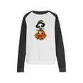 thumbnail image 3 of HOOJT Womens Halloween Sweatshirts Oversized Loose Long Sleeve Shirts Fall Round-Neck Blouses Cute Funny Printed Sweaters Crewneck Pullover Top Halloween Costumes, 3 of 7