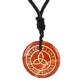 thumbnail image 1 of Colgante de triquetra antiguo, collar con colgante de , joyería de s talladas lisas, negro Rojo Yuyangstore COLLAR COLGANTE, 1 of 8