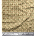 thumbnail image 1 of Soimoi Beige Poly Georgette Fabric Artistic Leaf & Floral Print Sewing Fabric Yard 52 Inch Wide, 1 of 5
