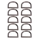 thumbnail image 5 of 120 anillos de metal en D con soporte de carga fuerte, interfaz sin costuras, aleación de zinc, clips de hebilla en D para cinturones de bricolaje, llavero, plateado y negro, 5 of 14