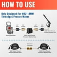 thumbnail image 5 of YAMATIC Pressure Washer Hose 25 ft Kink Resistant, Extension Power Washer Hose 3200 PSI X 1/4", M22 to 3/8" Quick Connect Couplers for Replacement (Premium Upgrade Version 2X), 5 of 10