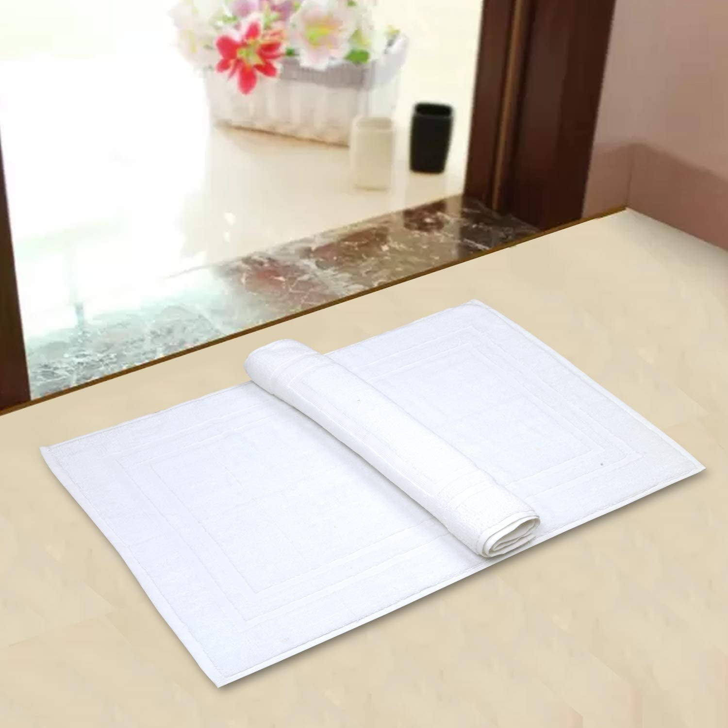 Gold Textiles Luxury Hotel Quality Bath Mat New Premium 22X34 Cotton Bath MATS Large 60 White