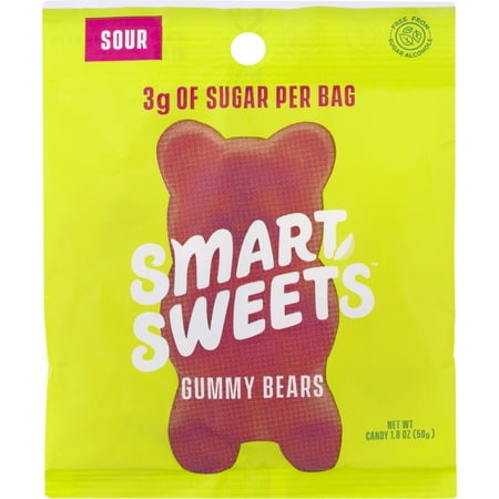 - SmartSweets Candy, Gummy Bears, Sour, 1.8 OZ