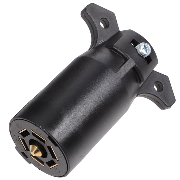 UPKOCH 7 Way Trailer Plug for Car Black Plastic Connector Durable for Rv and Semi