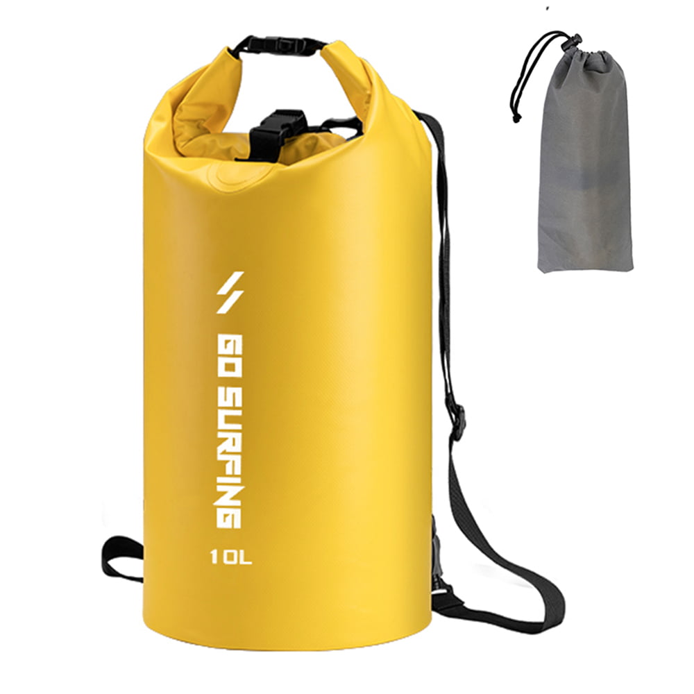 ALLBEYOND 210T 10L/20L Polyester PVC Waterproof Dry Bag Roll Top Sack Keeps Gear Dry for Kayaking/Camping/Fishing/Snowboarding/Canoeing/Hiking with Waterproof Phone Case 