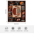 thumbnail image 4 of Football Blanket for Boys Cozy Warm Fluffy Football Fleece Throw Blanket Plush Soft Football Stuff Decor Sports Lightweight Flannel Gifts Blankets for Adult Kids 50"X40", 4 of 6