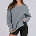 thumbnail image 6 of RQYYD Women’s Sherpa Fleece Fuzzy Sweatshirts Oversized Long Sleeve Thick Warm Pullover Sweater 2024 Fall Fashion, 6 of 7