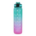 thumbnail image 1 of Tazas de agua de 1000 ml para adultos y niños, hervidor deportivo con degradado de paja, regalos (verde púrpura) Tmvgtek Libre de BPA, 1 of 6