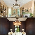 thumbnail image 7 of KPIBEST 42 inch Retractable Ceiling Fan Light with Remote Control French Gold Finish Fixtures, Modern Europe Luxury Crystal Chandelier Fans with 3 Lights Changes for Bedroom Living Room Restaurant, 7 of 7