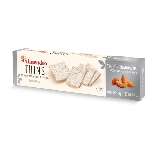 El Almendro Thins Traditional Almond Turron, 5.07 oz Box