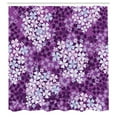 thumbnail image 3 of Ambesonne Flowers Shower Curtain, Hydrangea Lilacs Field, 69"Wx70"L, Pale Blue Purple White, 3 of 5