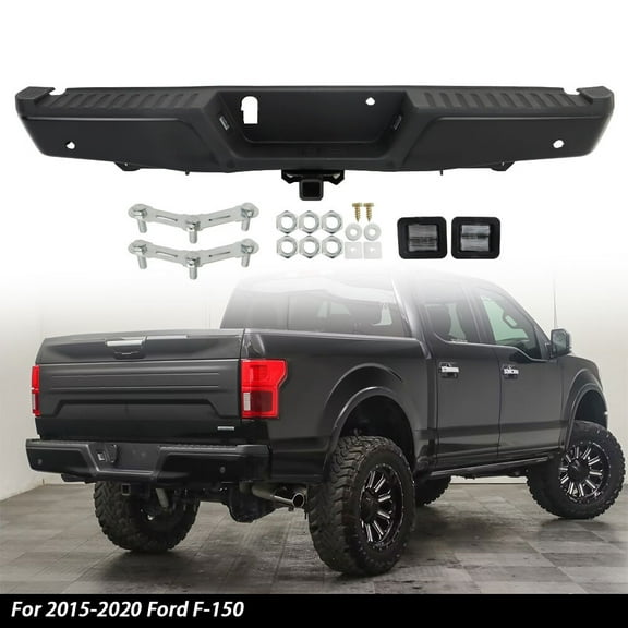 Fit For 2015-2020 Ford F-150 Primered-Rear Step Bumper Assembly w/ Park & Tow