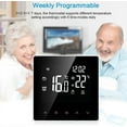 thumbnail image 4 of 16A Digital Thermostat, LCD Display, Touchscreen, Programmable, for Home, School, Office, Hotel, White, 4 of 5