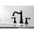 thumbnail image 2 of Kingston Brass FSC1970AL English Classic Two-Handle 3-Hole Deck Mount Widespread Bathroom Faucet with Brass Pop-Up in Matte Black, 2 of 8