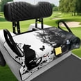 thumbnail image 4 of Uourmeti Golf Cart Seat Covers with 4 Front Pockets with Pockets, Compatible with Sports Club Car Golf Cart Golf Seat Covers(Lion), 4 of 8
