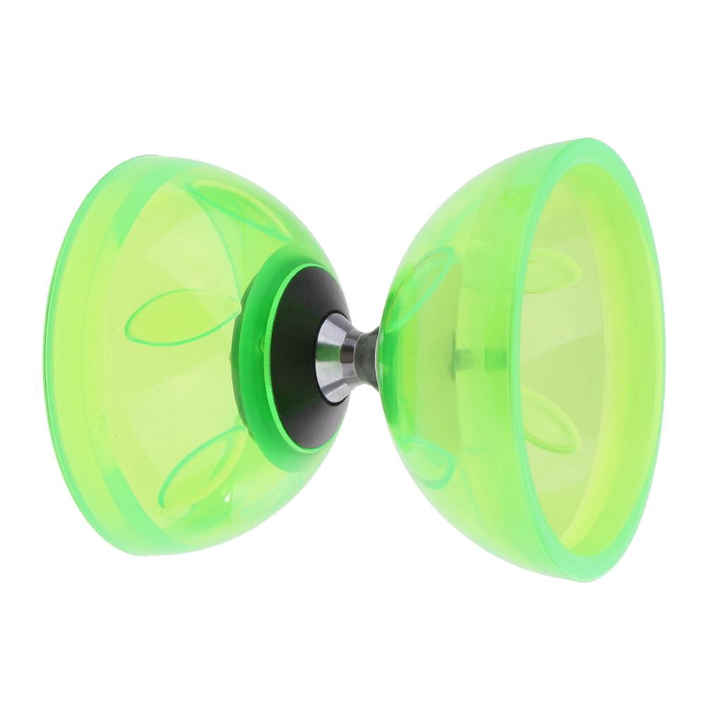 Dualoai 3Ball Bearing Pro Diabolo Set + Metal Diabolo Handsticks + String 13cm Green