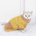 thumbnail image 1 of Flmtop Pet Jacket Two-legged Comfortable Winter Floral Warm Pet Cat Clothes for Home Yellow, 1 of 9
