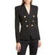 thumbnail image 2 of Gibobby Blazer de mujer Blazer casual para mujer de manga larga con botones de solapa para trabajo y oficina(Negro,M), 2 of 3