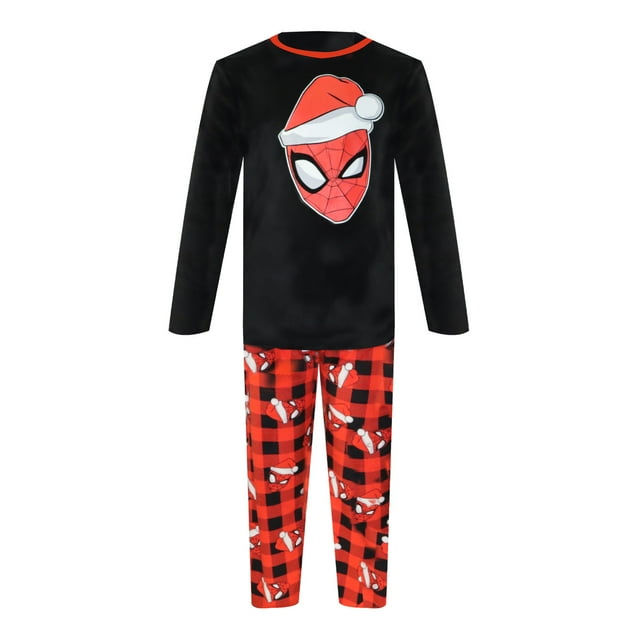 Pijama Marvel para Hombre, Familias Navideñas Multicolor Talla EEG, 2 Piezas