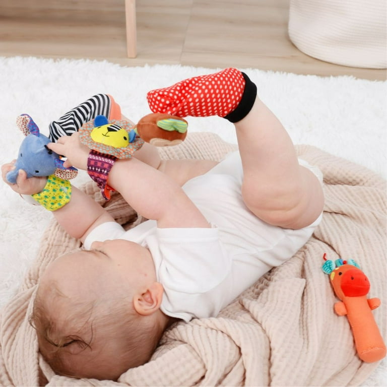 Peanutshell Safari Wrist & Sock Rattle Set, 5-Piece photo 2