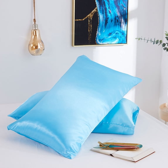 Bedsure Satin Pillowcase For Hair and Skin Silk Pillowcase 2 Pack Pillow Cases Set of 2 - Slip Cooling Satin Pillow Covers Gold
