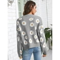 thumbnail image 5 of Sherrylily Women Floral Print Cardigan Knitted Long Sleeve Fashion Sweaters, 5 of 5