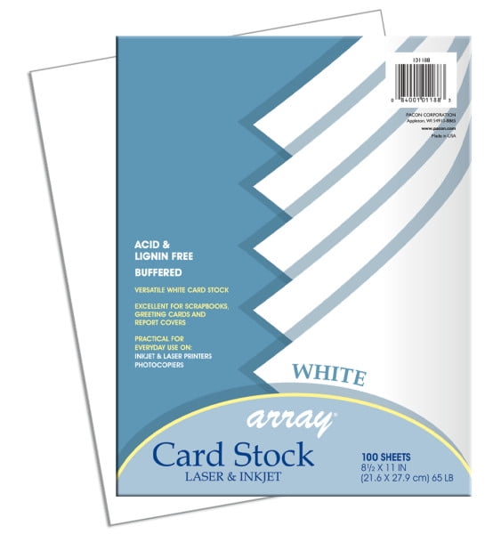 Pacon Card Stock, 8.5" x 11", White, 50 Sheets